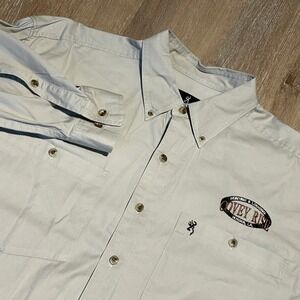 Browning Hunting & Lodging Covey Rise Mens Long Sleeve Button Up Shirt XL